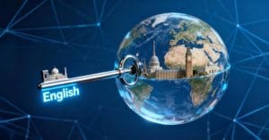 english language learning and communication concept