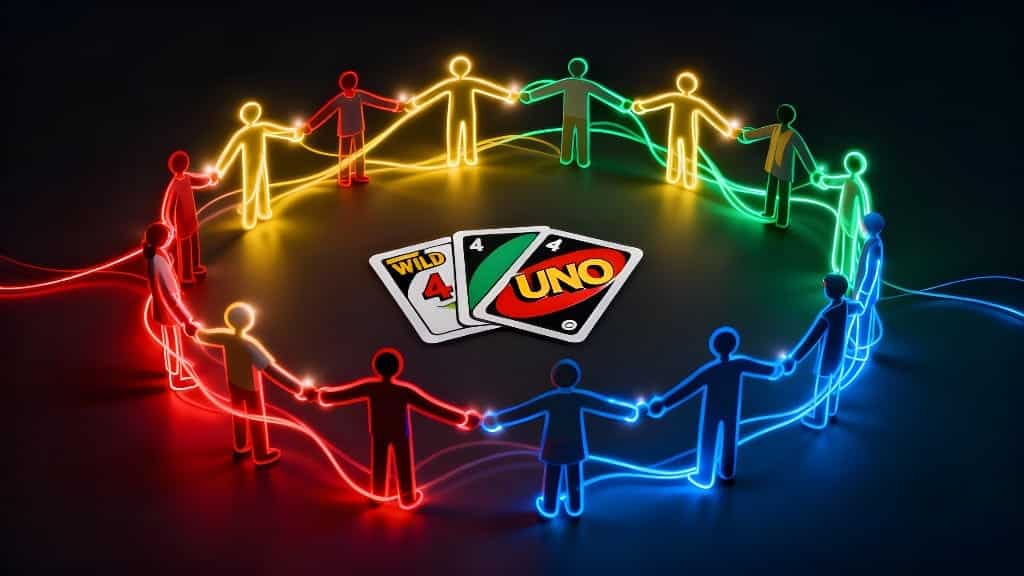 UNO card deck on table