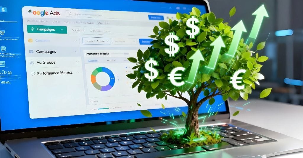 google ads digital marketing illustration