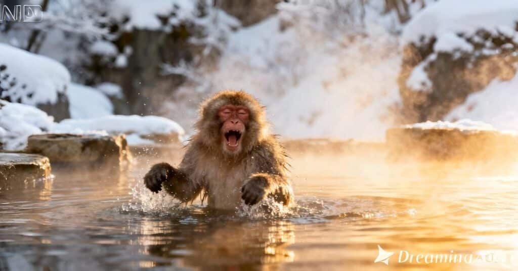 monkeys in the wild forest